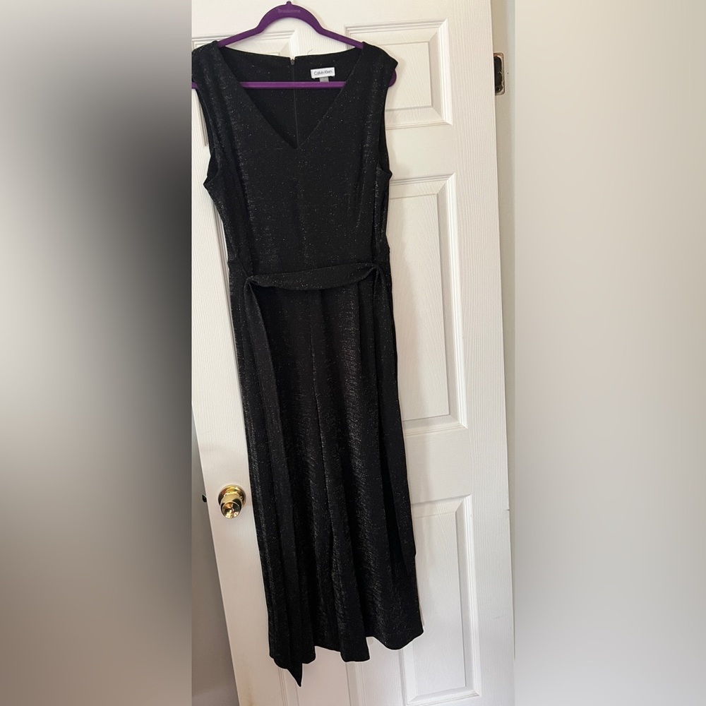 Calvin Klein Black Shimmer Jumpsuit